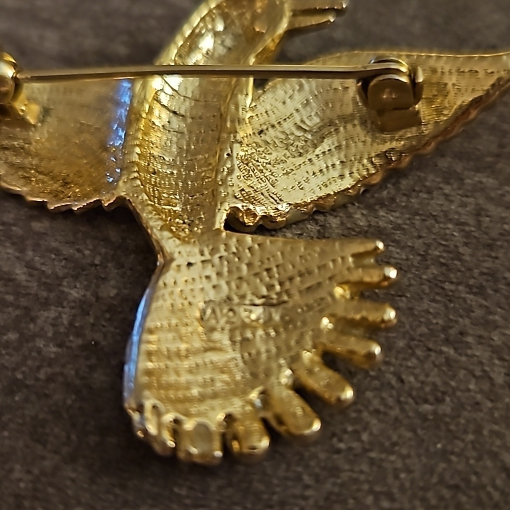 VTG SPHYNX English Flying Bird Phoenix Fantasy Castlecore Enamel Brooch - Picture 5 of 5